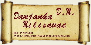 Damjanka Milisavac vizit kartica